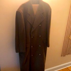 Cashmere overcoat.